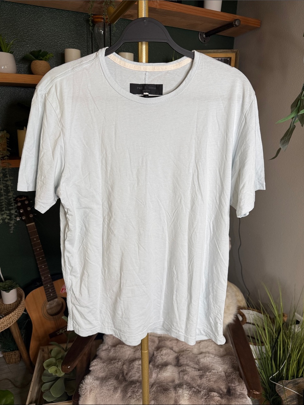 rag & bone pale blue crewneck short sleeve tee